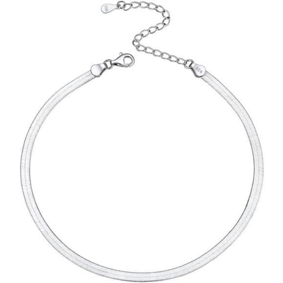 ChicSilver Sterling Silver Anklet for Women Figaro Cuban Rope Chain Gift - Picture 1 of 7